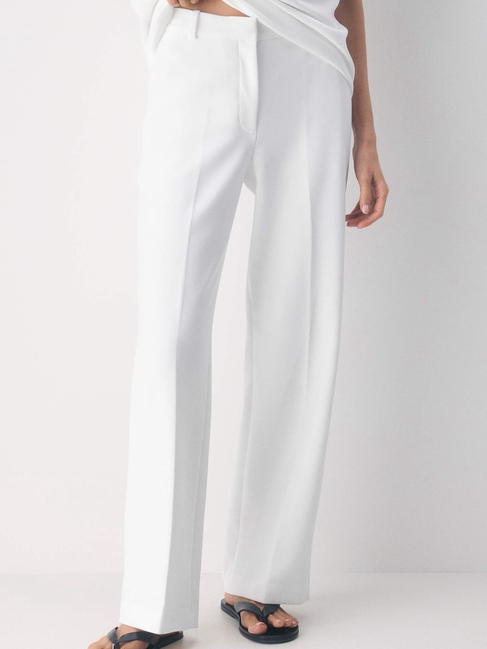 Aritzia Wide-Leg Full Length Agency Pant in Eversential, White 6reg